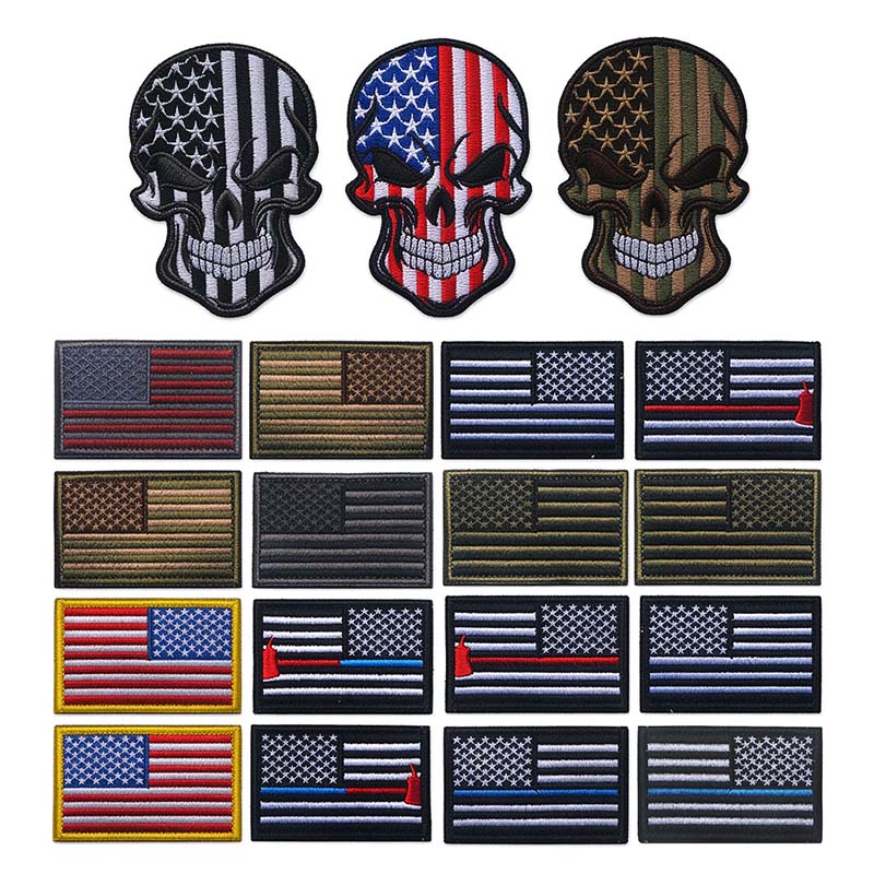 2PCS/Lot USA Flag Skull Morale - đánh giá và giá Urban Backpack Tactical