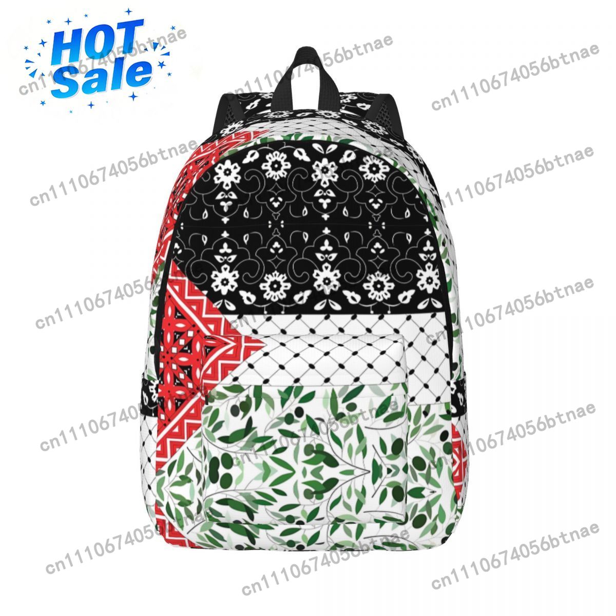 Palestinian Flag With Patterns - đánh giá và giá Canvas Backpack Casual