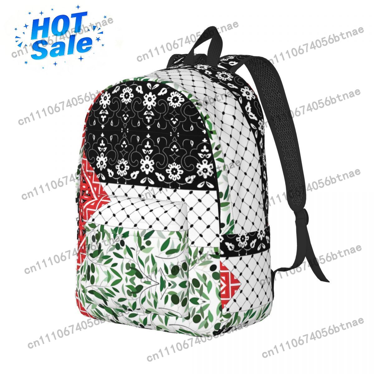 Palestinian Flag With Patterns - đánh giá và giá Canvas Backpack Casual